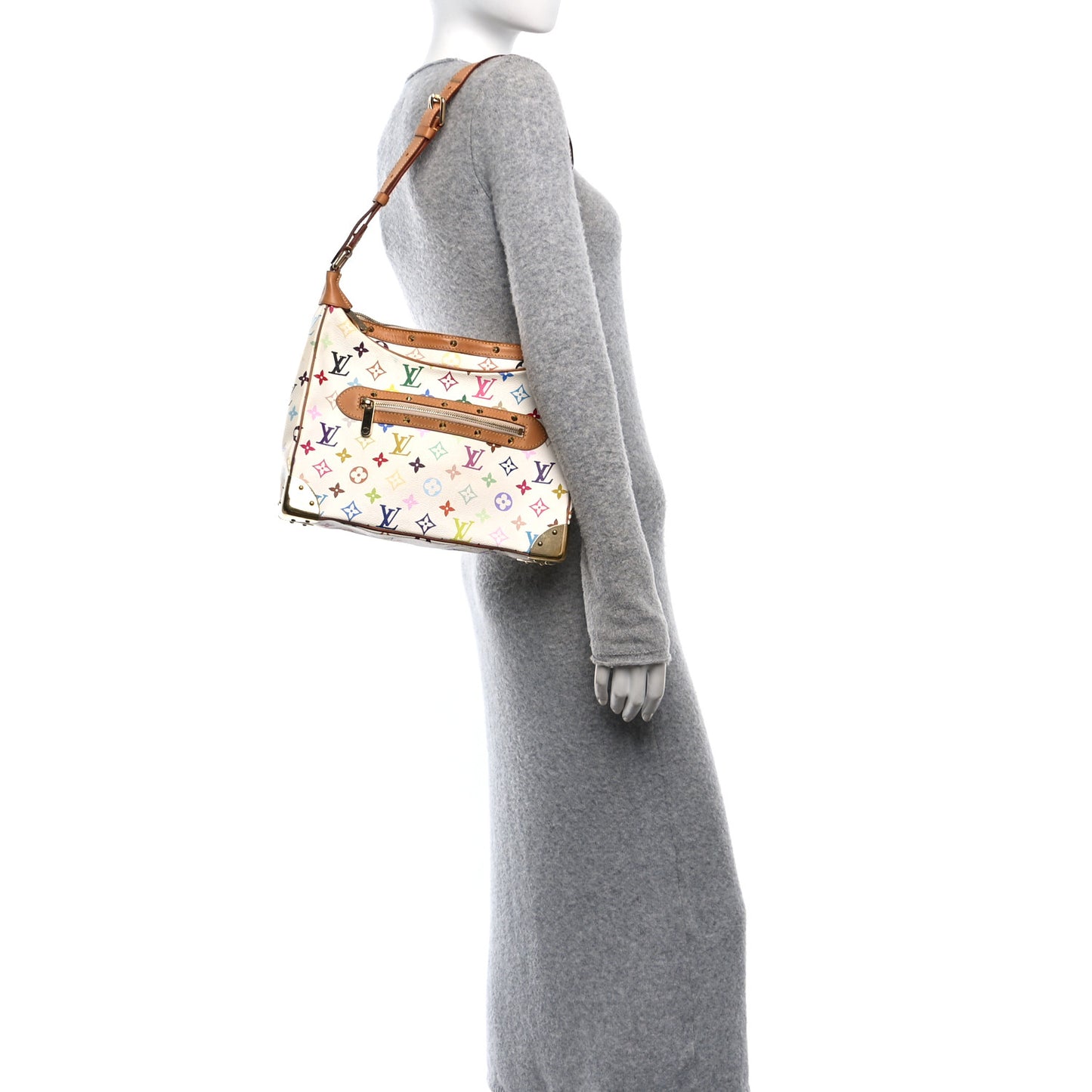 Louis Vuitton Boulogne Monogram Coated Canvas Bag - White