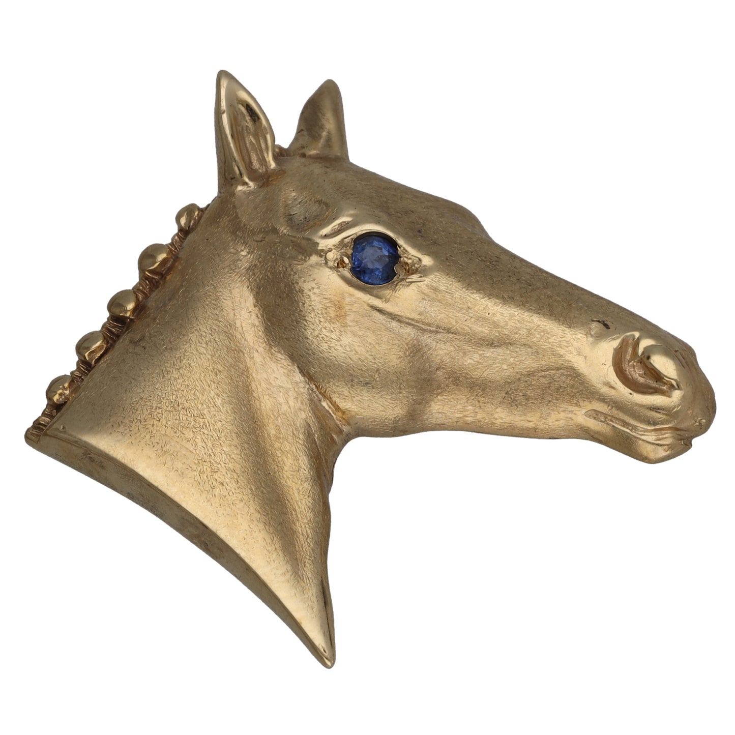 9ct Gold Sapphire Horse Brooch