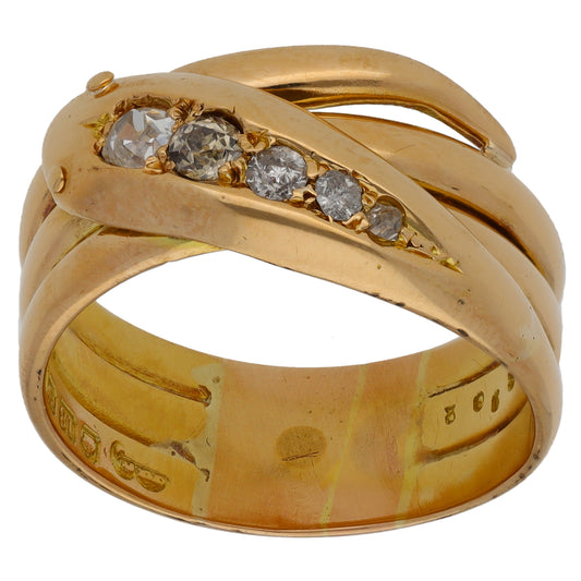18ct Gold 0.29ct Diamond Dress/Cocktail Ring Size U