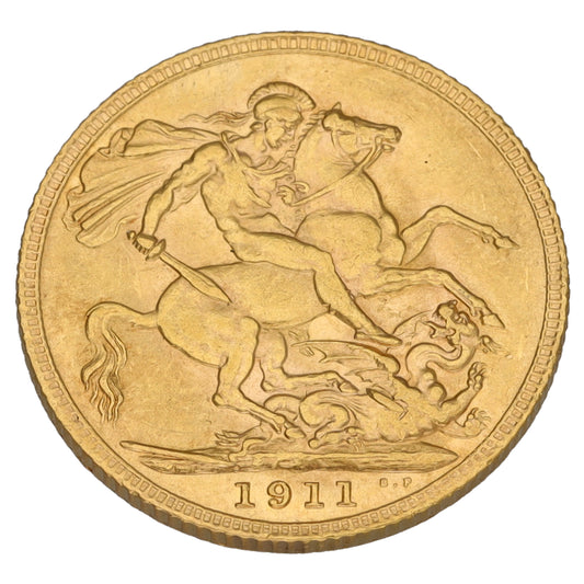 22ct Gold King George V Full Sovereign Coin 1911