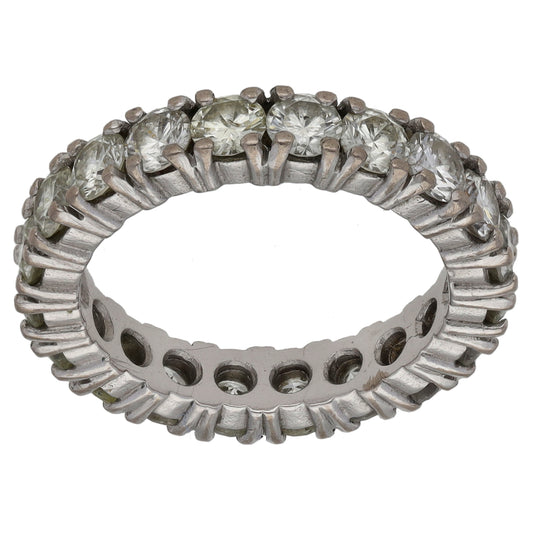 18ct White Gold 3.00ct Diamond Eternity Ring Size K