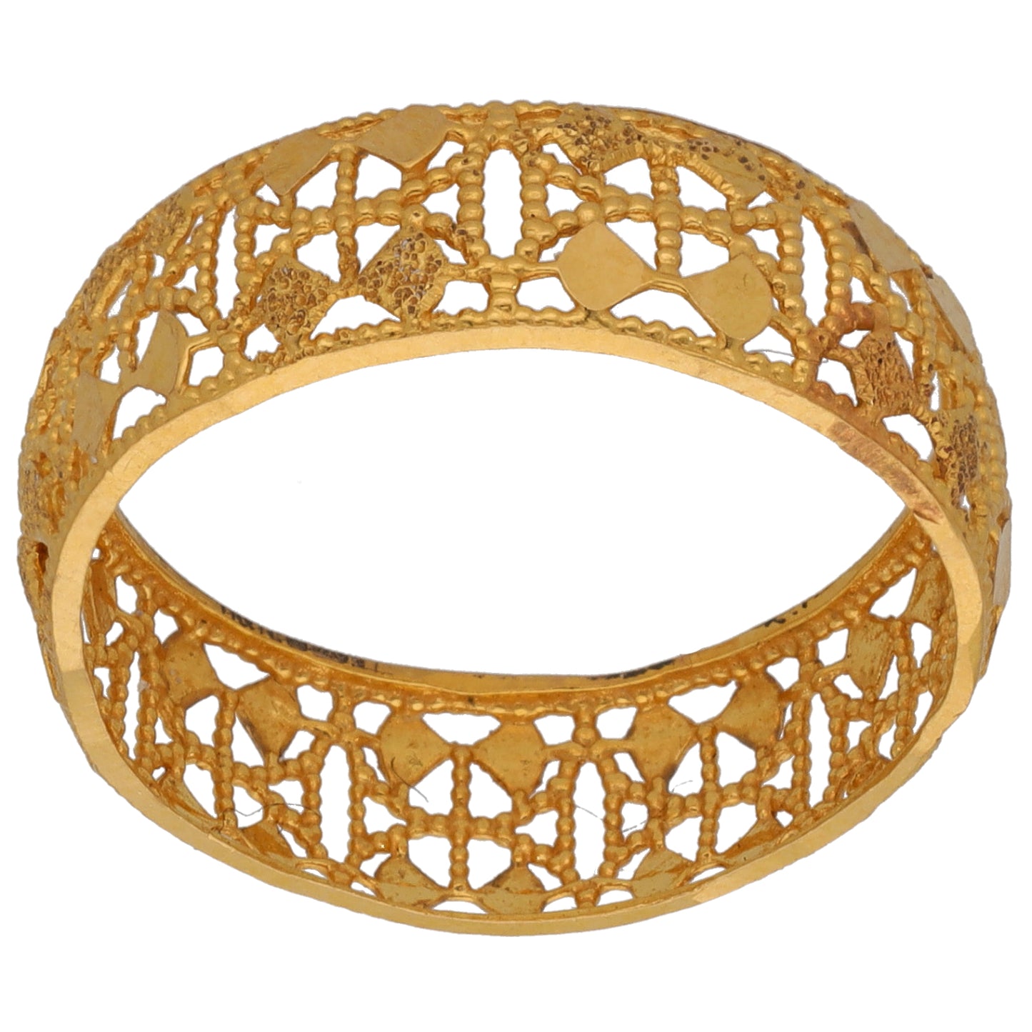 22ct Gold Patterned Wedding Ring Size O