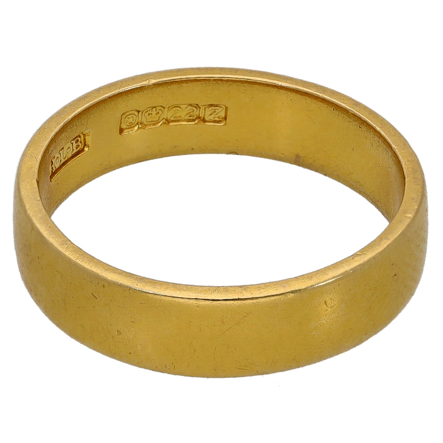 22ct Gold Plain Wedding Ring Size N