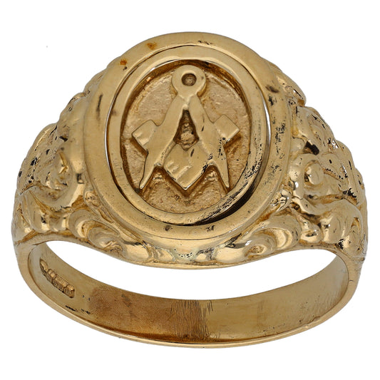 9ct Gold Masonic Ring Size W