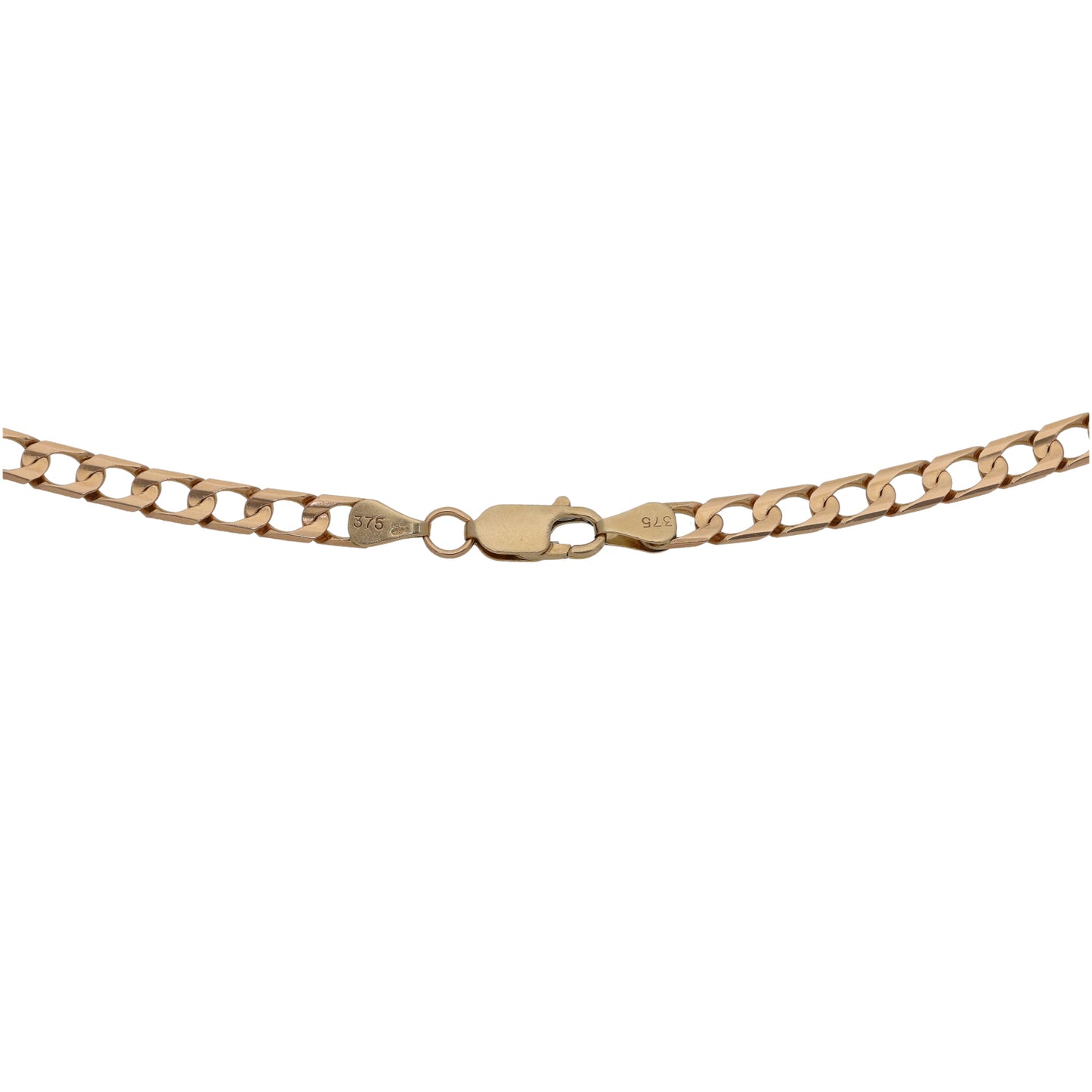 9ct Gold Curb Chain 18"