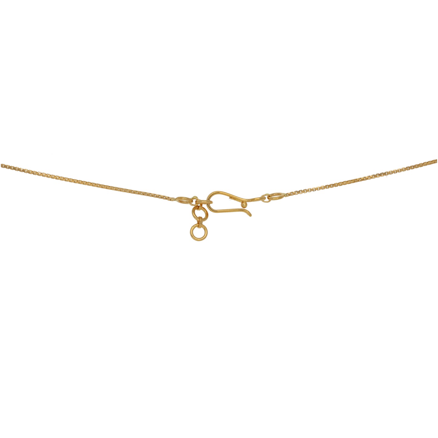 New 22ct Gold Hexagonal Tassel Necklace 18"