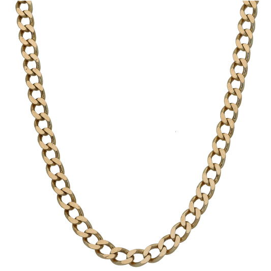 9ct Gold Curb Chain 26"