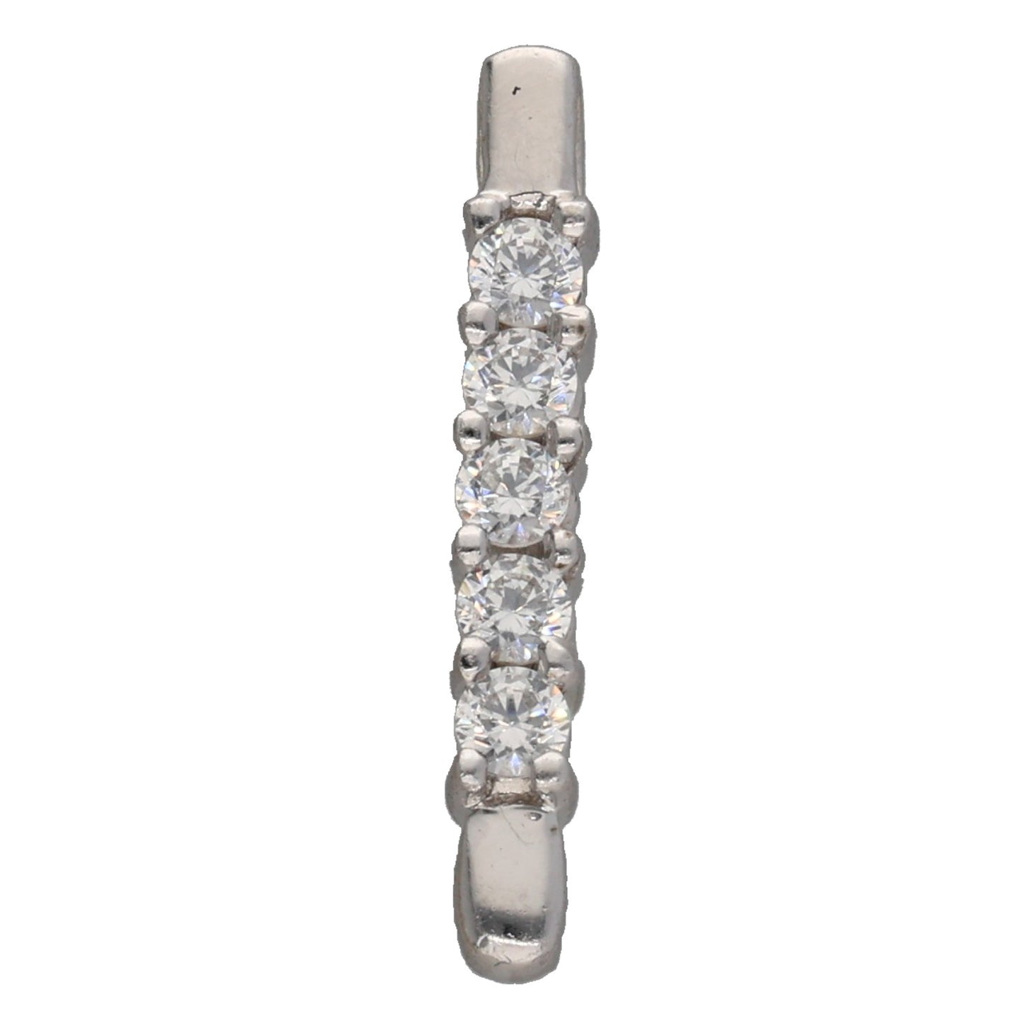 9ct White Gold Cubic Zirconia Dress/Cocktail Pendant