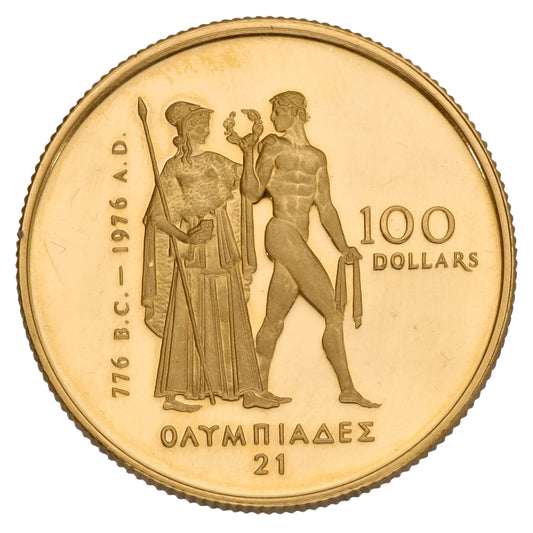 22ct Gold Montreal Olympics 100 Dollars Coin 1976