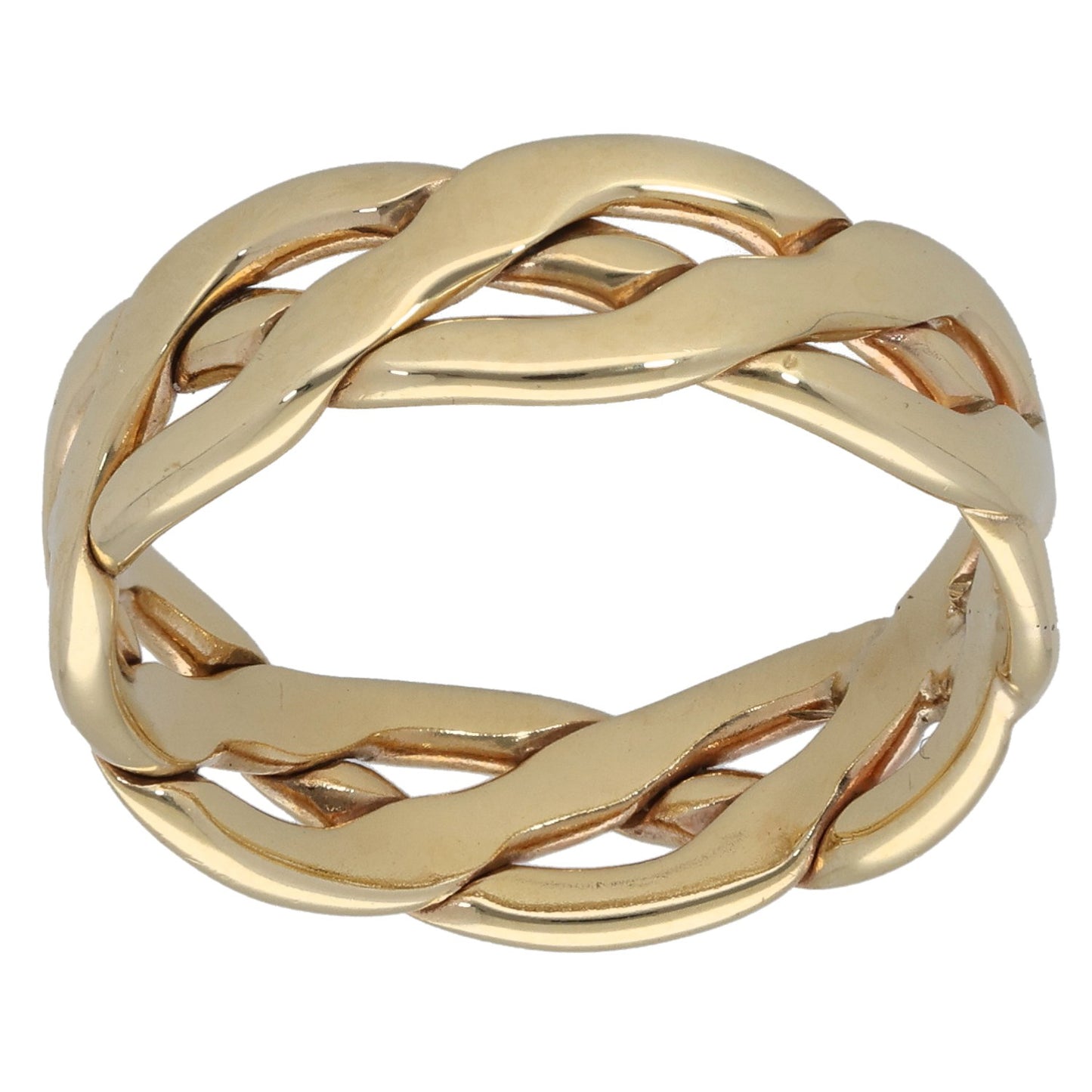 9ct Gold Patterned Wedding Ring Size S
