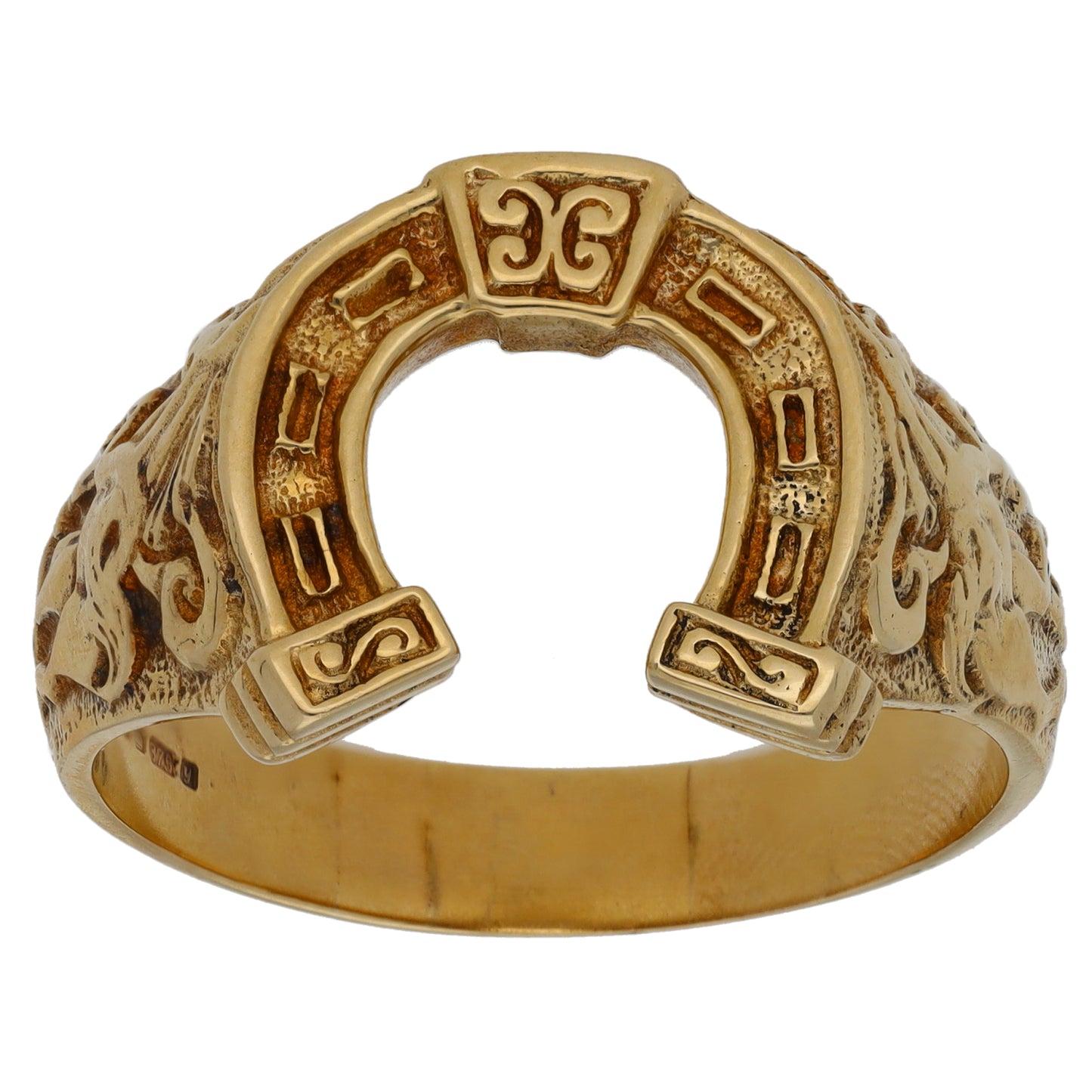 9ct Gold Horseshoe Ring Size Z+2