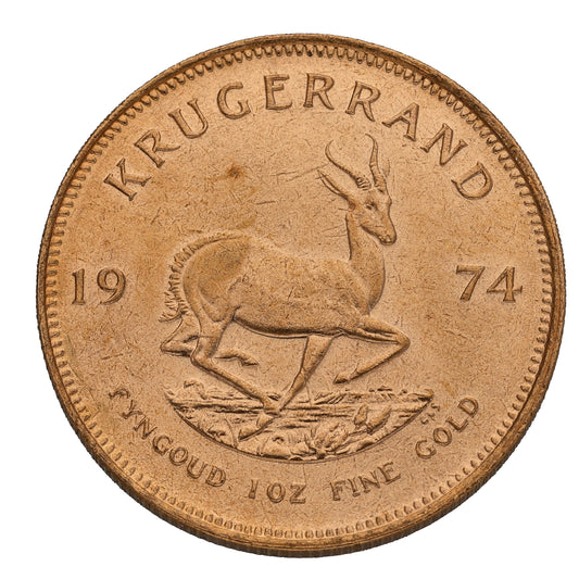 22ct Gold 1 OZ Krugerrand Coin 1974
