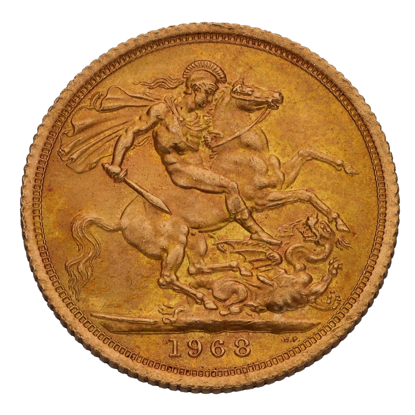 22ct Gold Queen Elizabeth II Full Sovereign Coin 1968