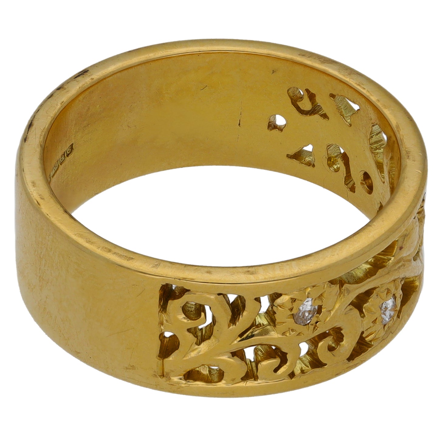 18ct Gold 0.04ct Diamond Dress/Cocktail Ring Size Q