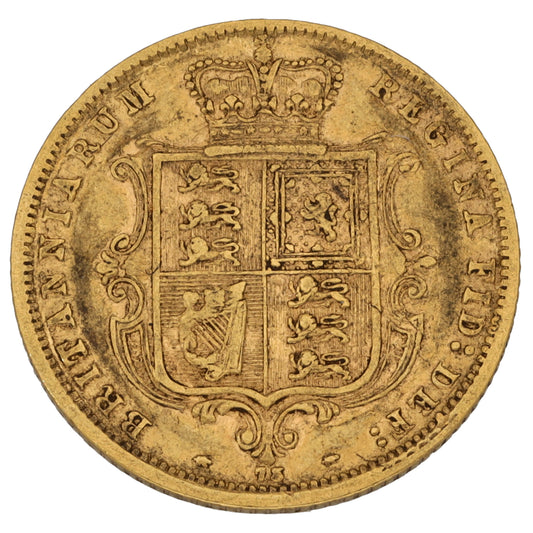 22ct Gold Queen Victoria Half Sovereign Coin 1875