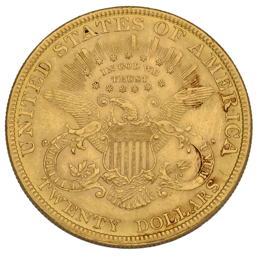 22ct Gold USA Liberty Head 20 Dollars Coin 1894