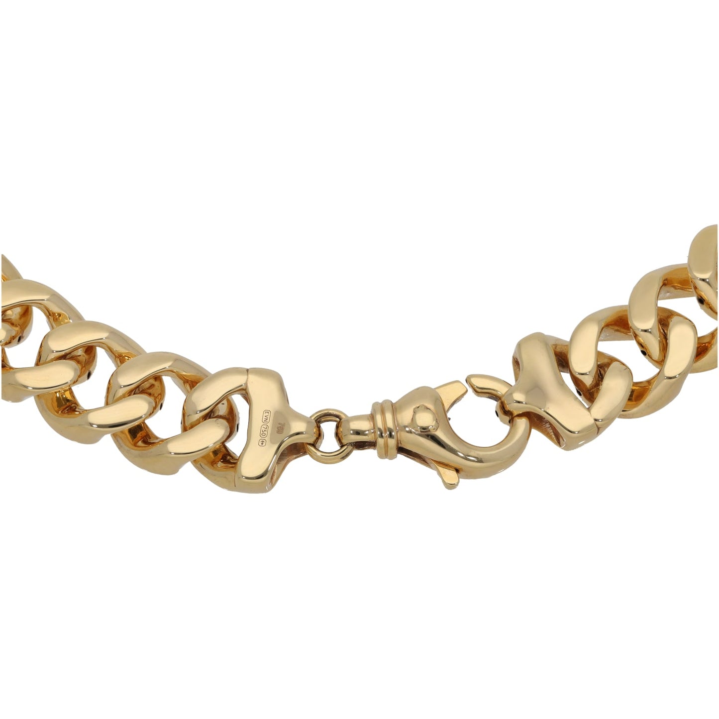 18ct Gold Hollow Curb Chain