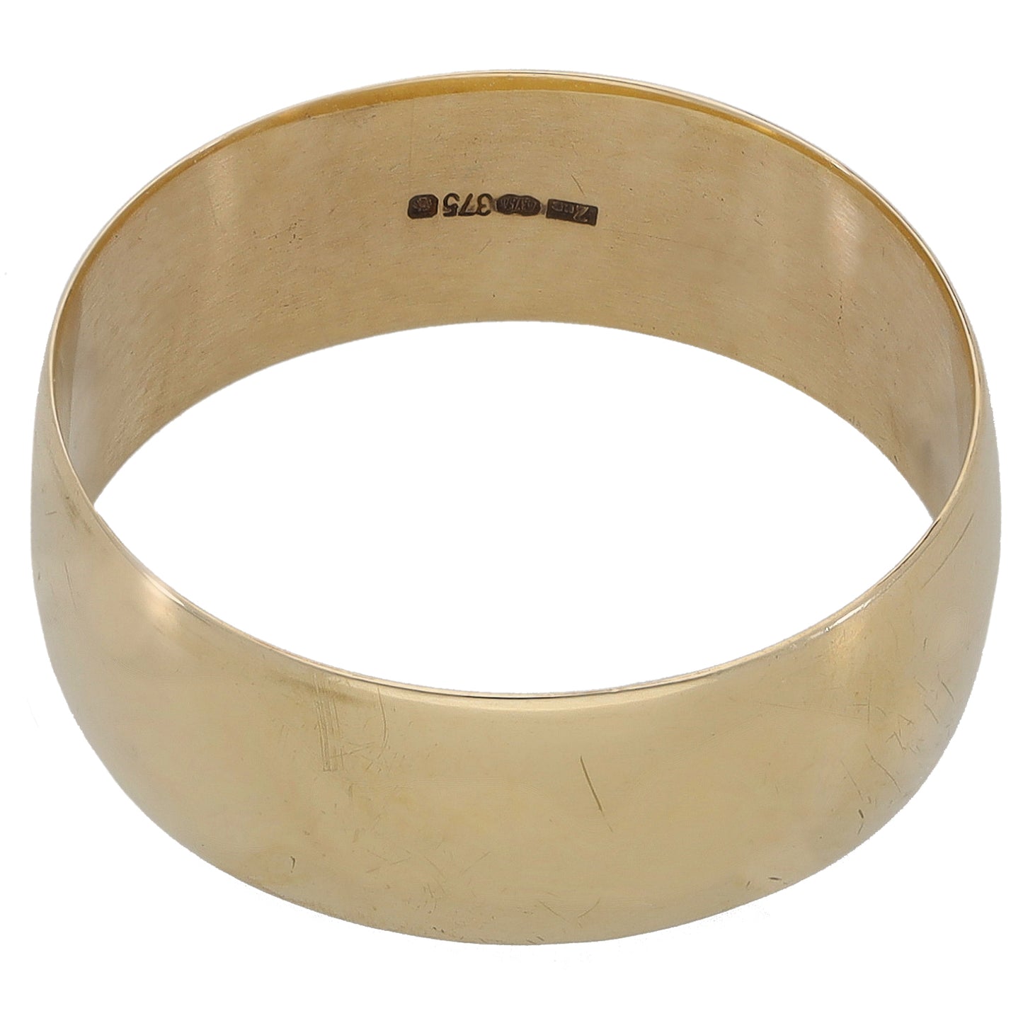 9ct Gold Plain Wedding Ring Size P