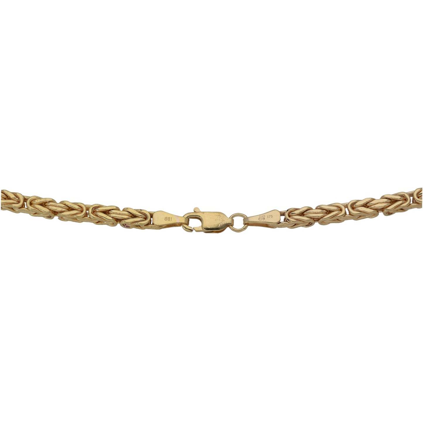 New 9ct Gold Byzantine Chain 18"