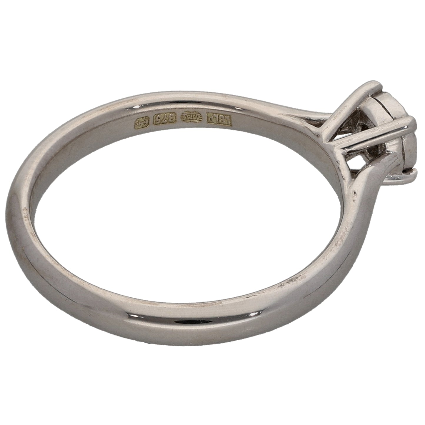 9ct Gold 0.10ct Diamond Solitaire Ring Size L