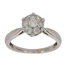 Load image into Gallery viewer, 9ct Gold 0.26ct Diamond Cluster Ring Size P
