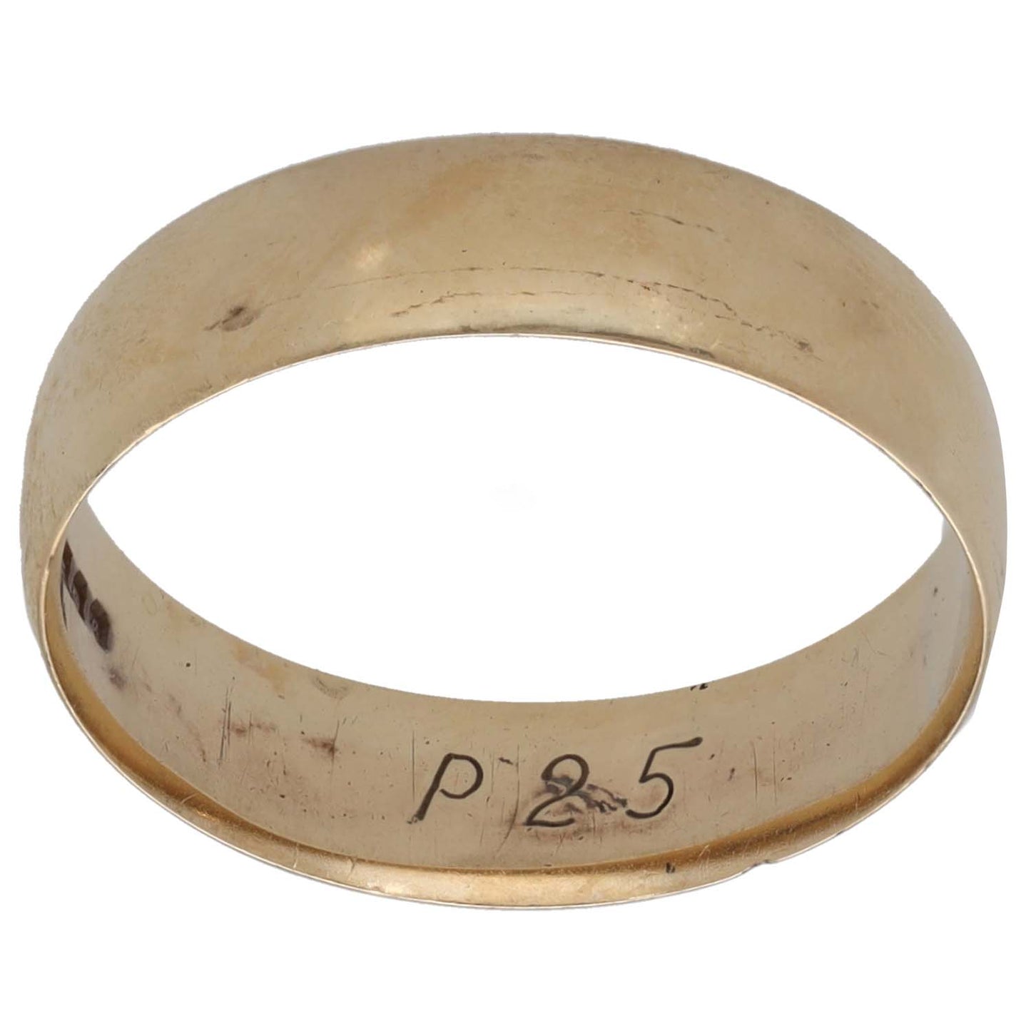 9ct Gold Plain Wedding Ring Size R