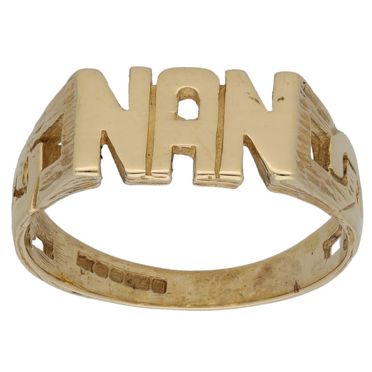 9ct Gold Nan Ring Size N