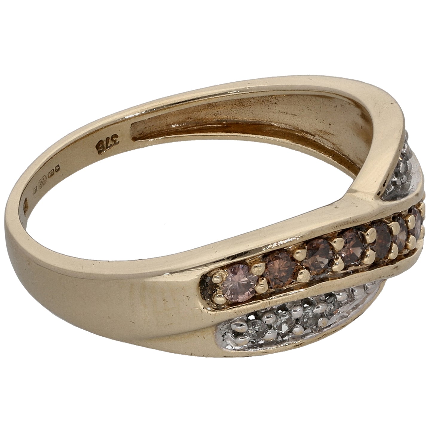 9ct Gold 0.33ct Diamond Dress/Cocktail Ring Size P