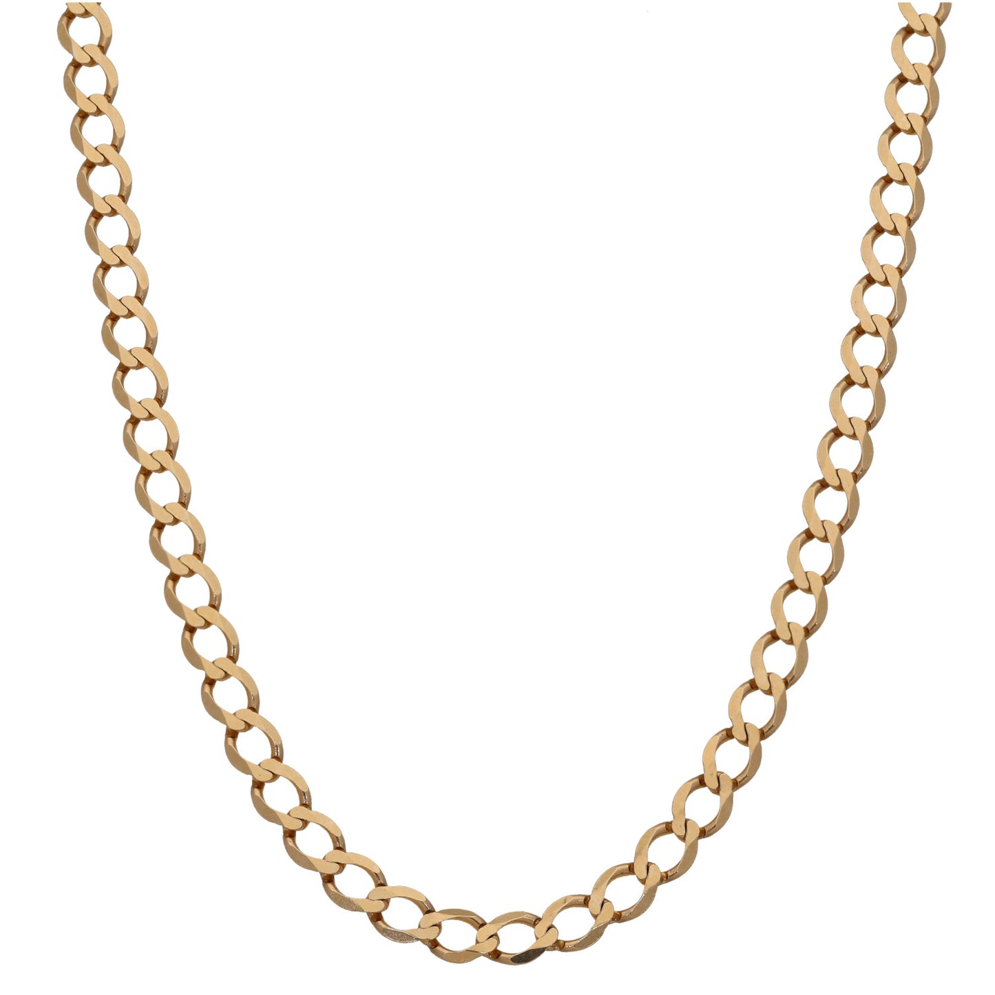 9ct Gold Curb Chain 18"