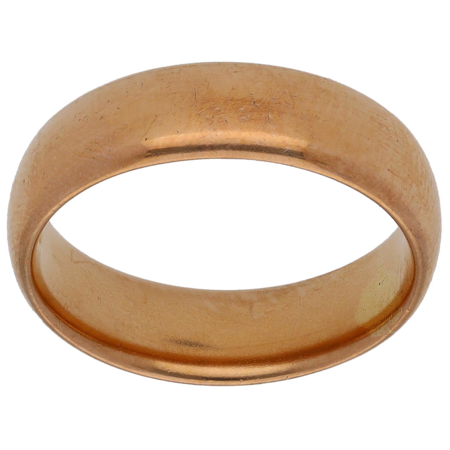 9ct Rose Gold Plain Wedding Ring Size N