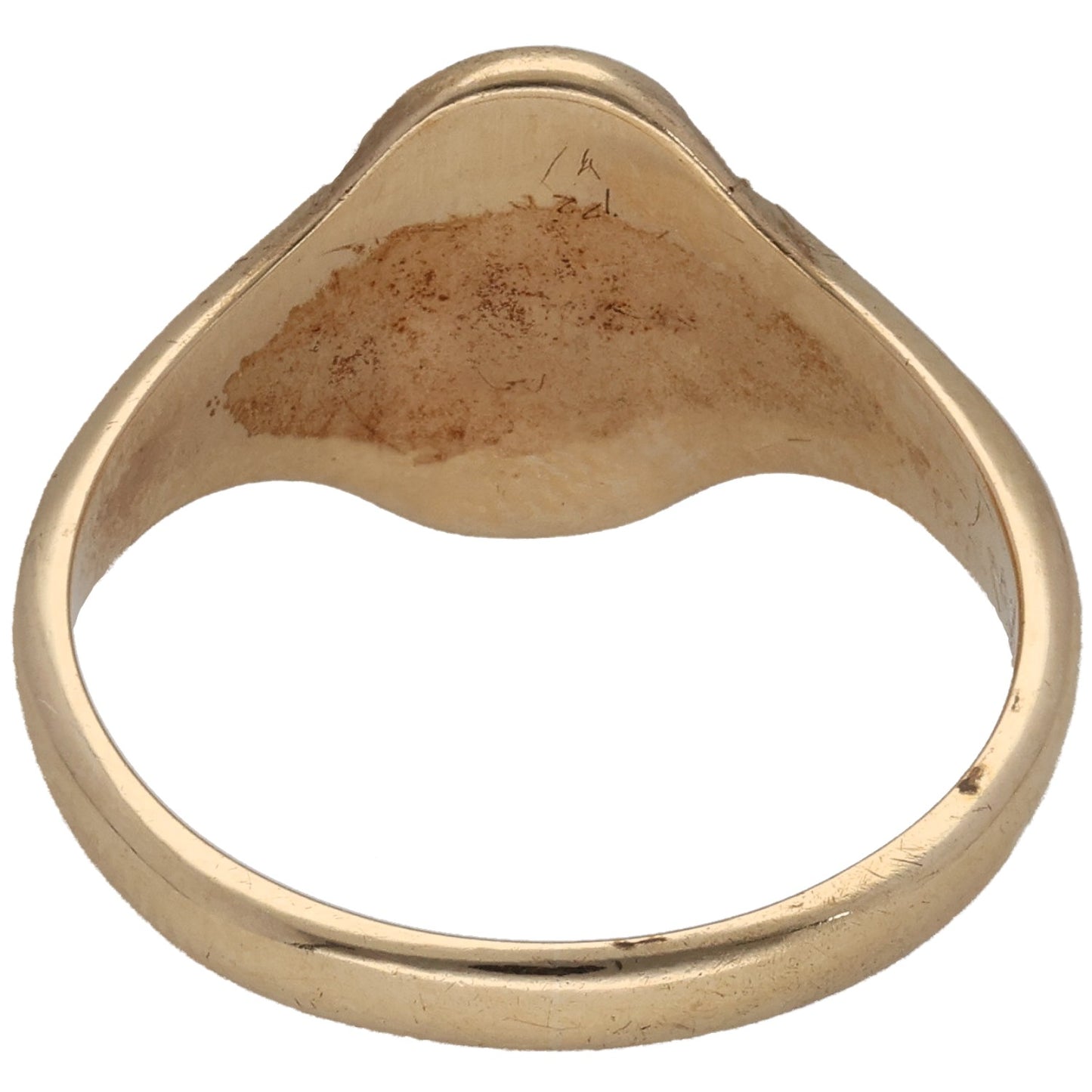 9ct Gold Patterned Signet Ring Size M