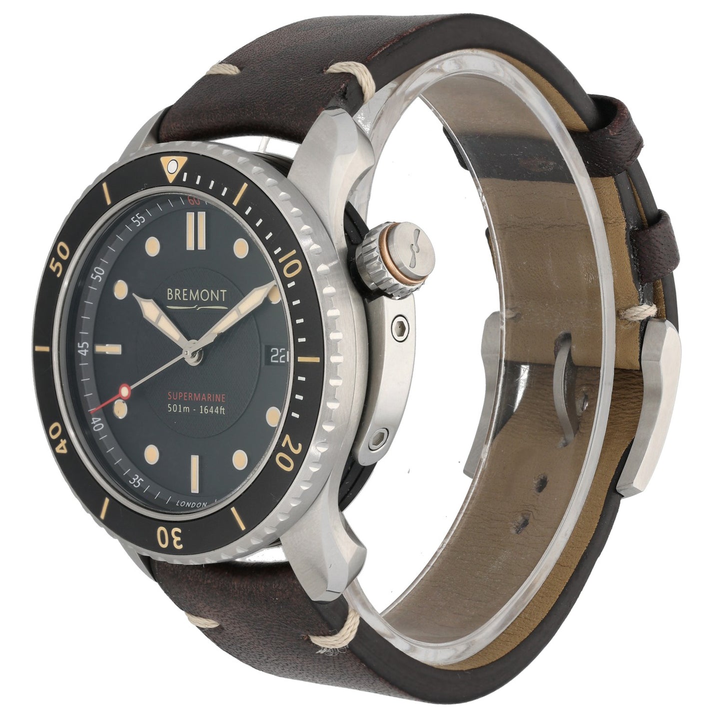 Bremont Supermarine S501-BK-R-S 43mm Stainless Steel Watch