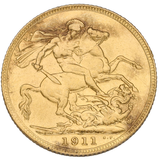 22ct Gold King George V Full Sovereign Coin 1911