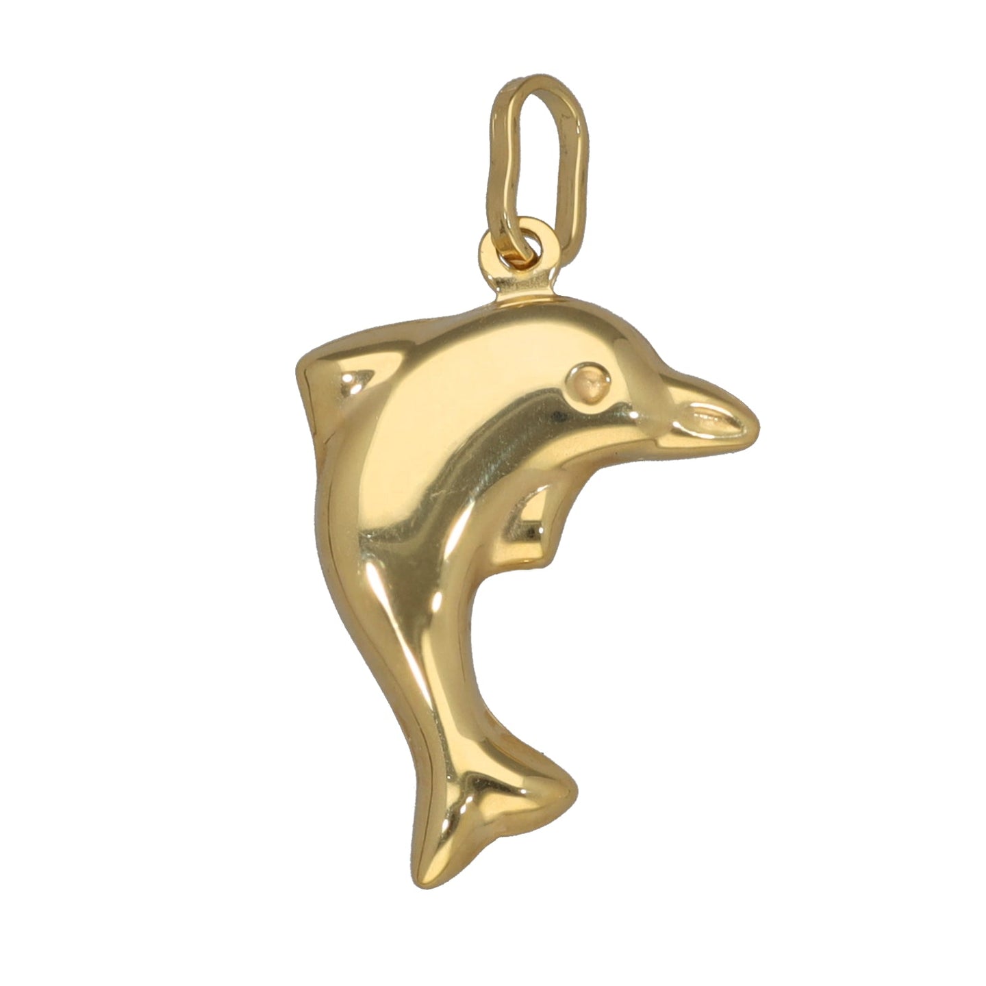 9ct Gold Hollow Dolphin Pendant