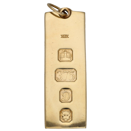 9ct Gold Ingot Pendant