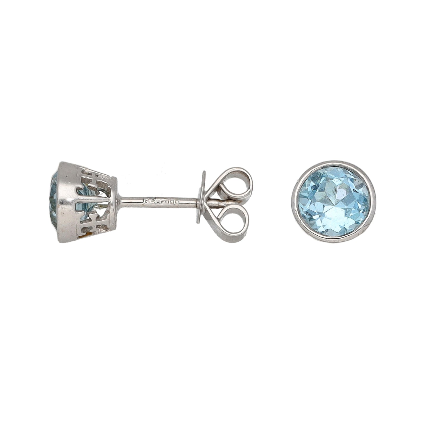 18ct White Gold Topaz Stud Earrings