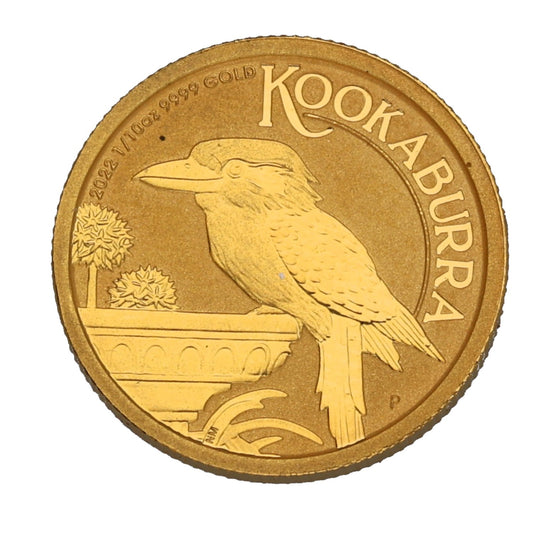 24ct Gold Australia Kookaburra 1/10 OZ Coin 2022