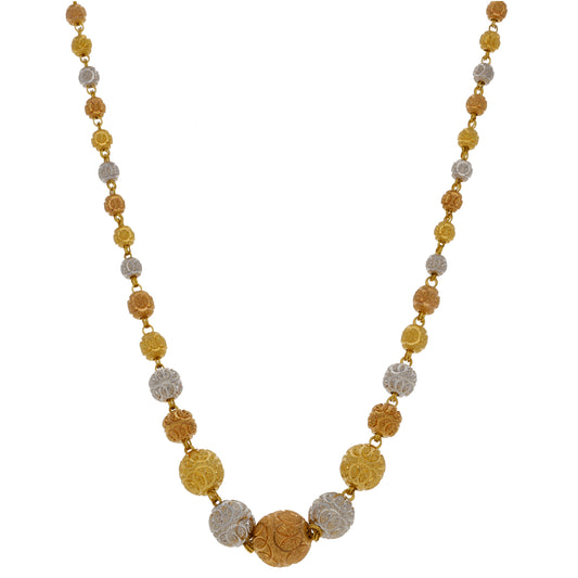 22ct Bicolour Gold Fancy Necklace 24"