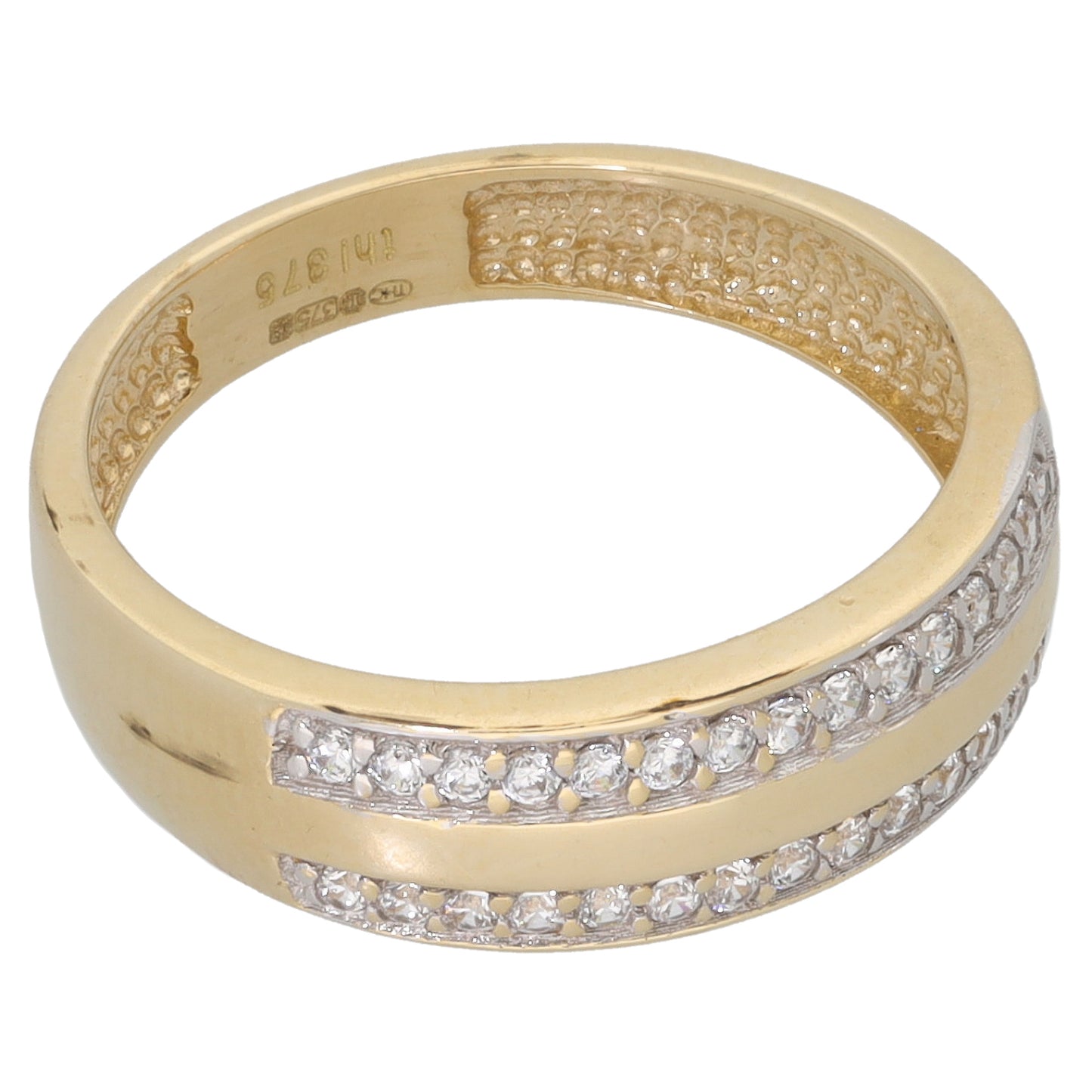 9ct Gold Cubic Zirconia Alternative Ring Size K