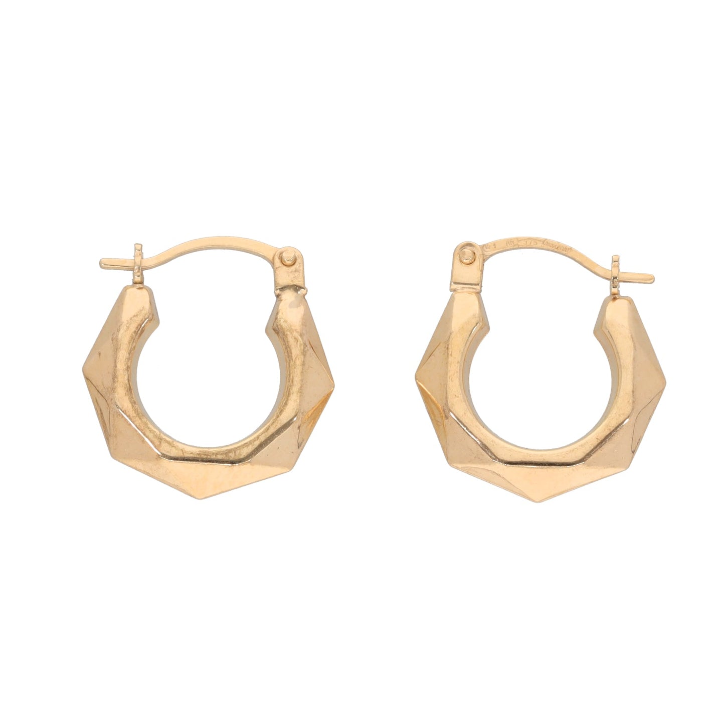 9ct Gold Fancy Hoop Earrings