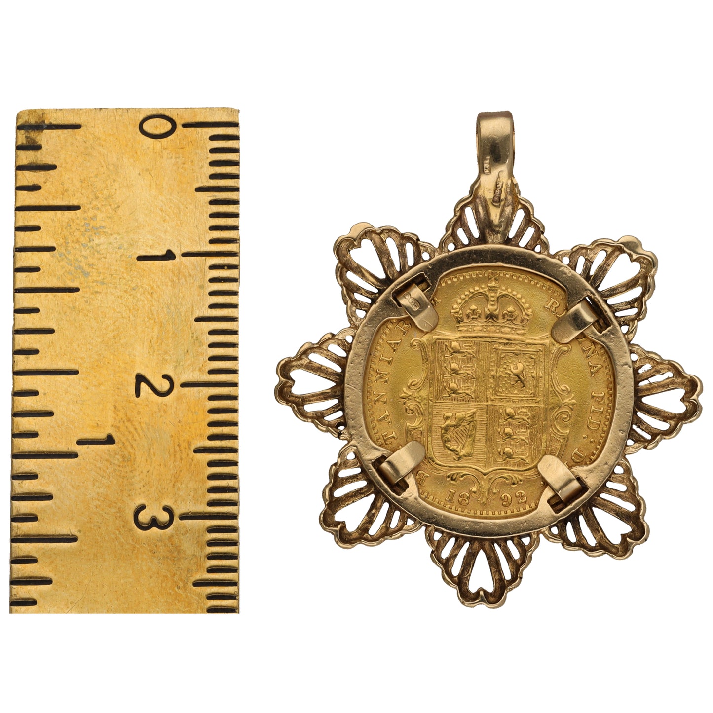 9ct Gold Half Sovereign Coin Pendant