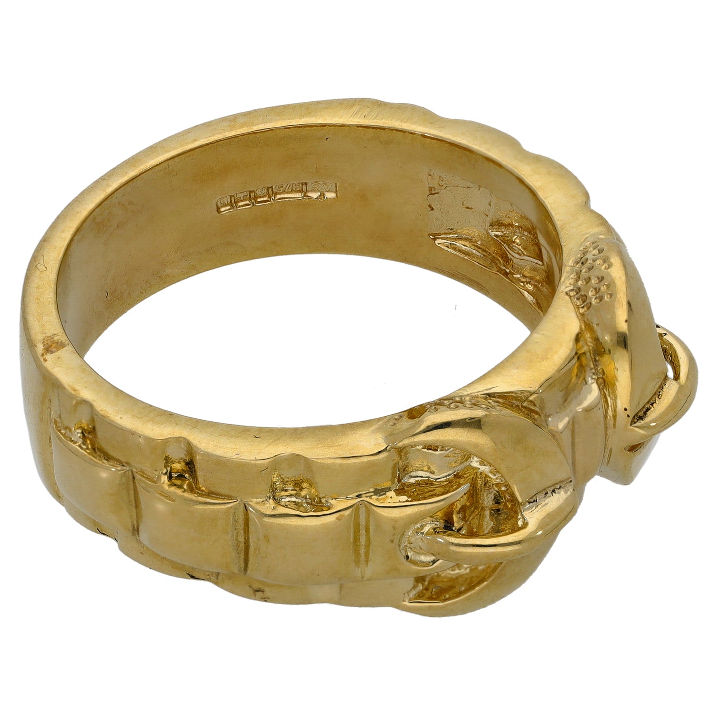 9ct Gold Buckle Ring Size Z+1