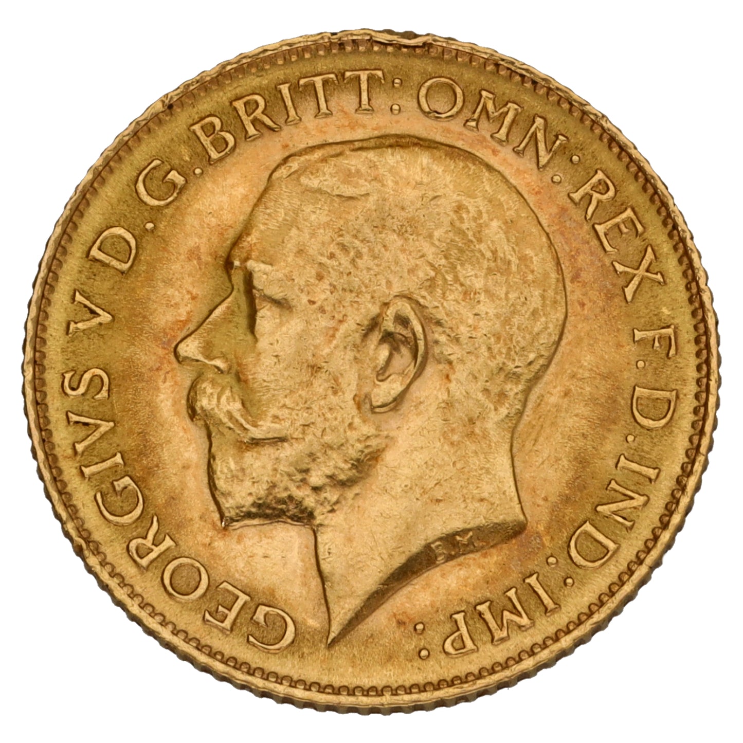 22ct Gold King George V Half Sovereign Coin 1913