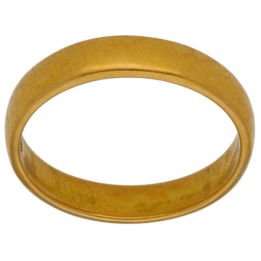 22ct Gold Plain Wedding Ring Size S