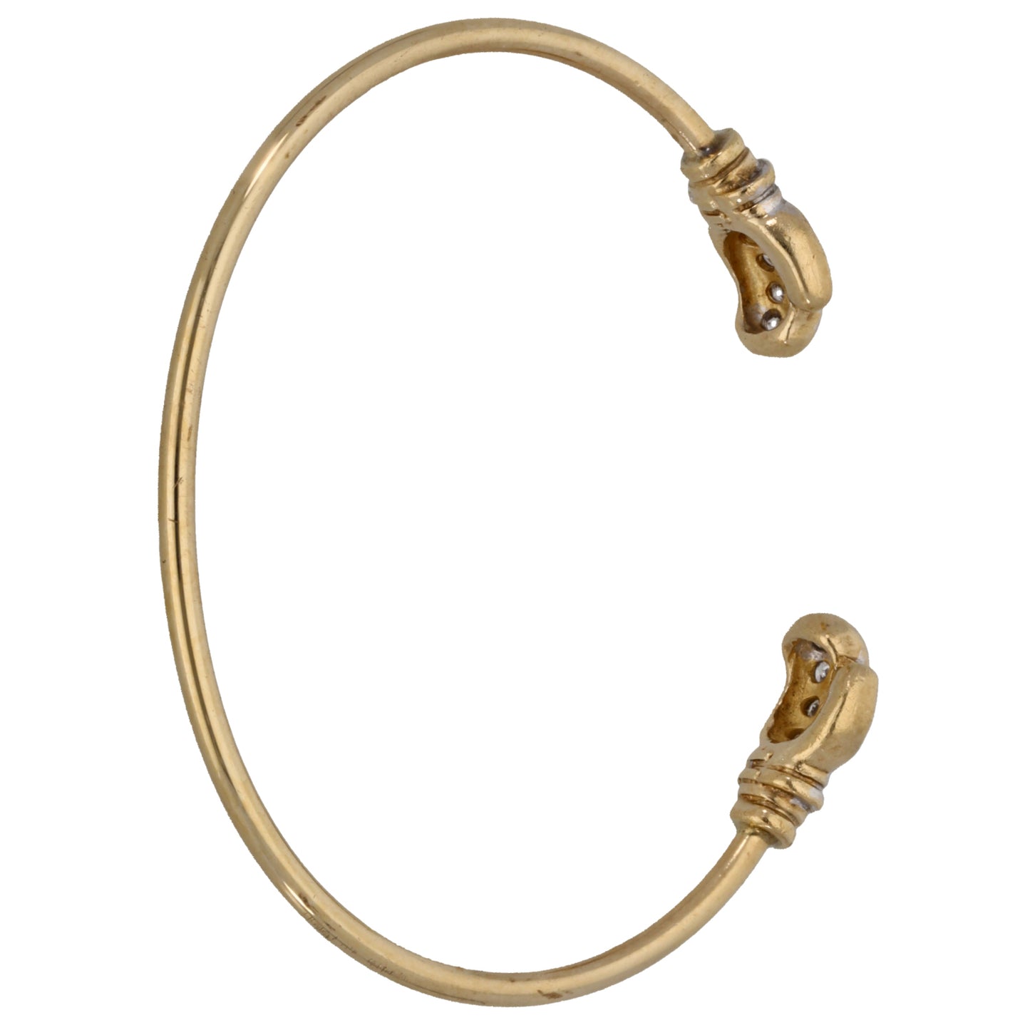 9ct Gold Cubic Zirconia Torque Bangle