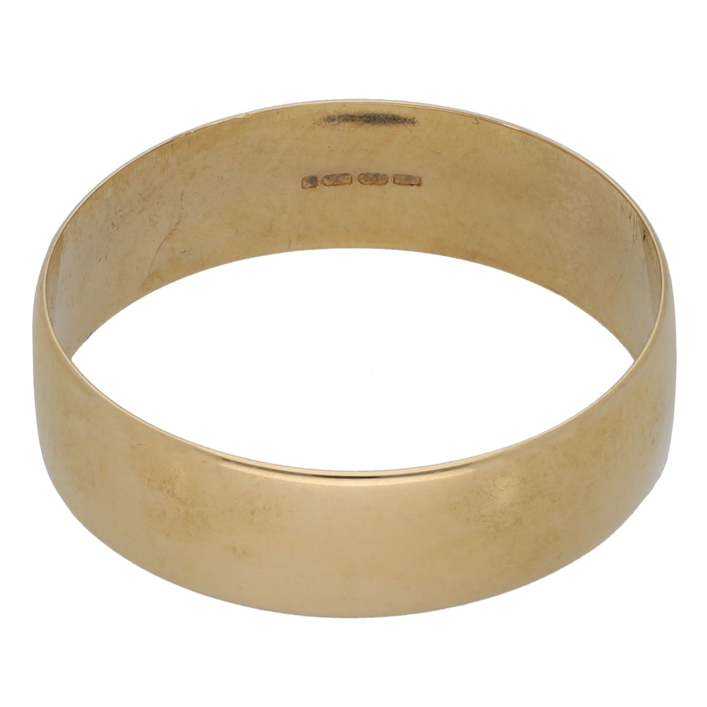 9ct Gold Plain Wedding Ring Size S