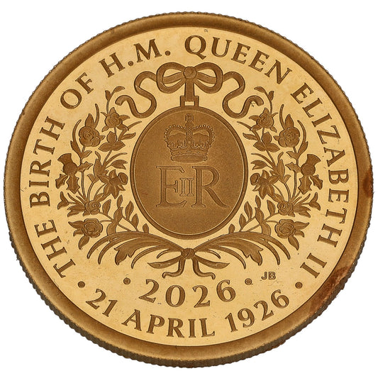 22ct Gold Century Of Queen Elizabeth Half Sovereign Coin 2026
