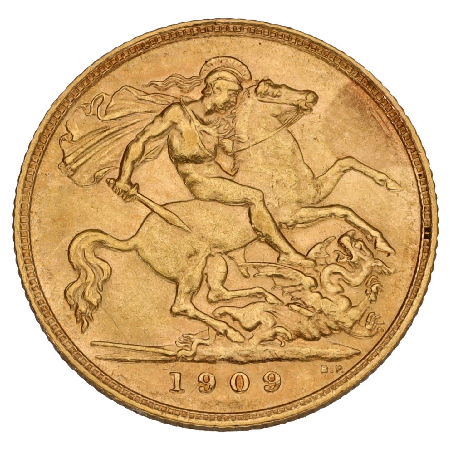 22ct Gold King Edward VII Half Sovereign Coin 1909