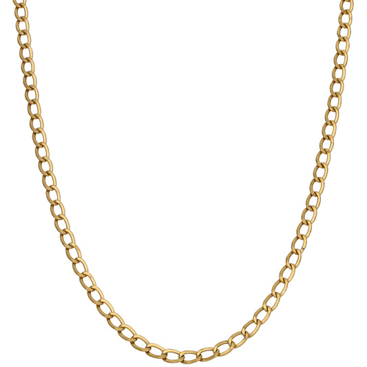 9ct Gold Curb Chain 18"