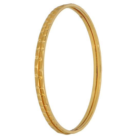 New 22ct Gold Ribbed Fancy Bangle